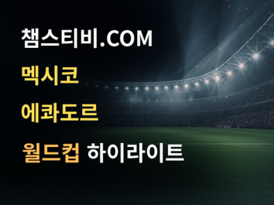 멕시코 VS 에콰도르 2:0 월드컵 하이라이트