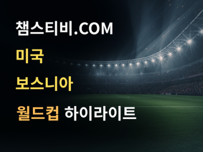 미국 VS 보스니아 2:0 월드컵 하이라이트